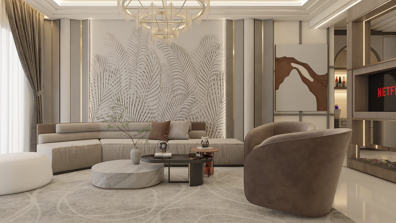 3D elevation render and architectural visualisation by DD Interiors Architecture Delhi
